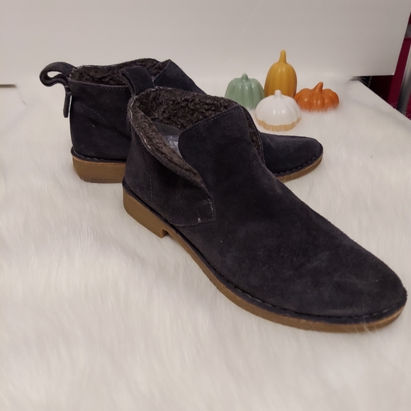 Dolce Vita Dark Gray Ankle Boots Faux Wool Lining Women's 6.5 - Picture 8 of 10